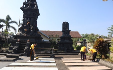 Polres Malang Gelar Aksi Nyata untuk Menjaga Kebersihan Tempat Ibadah